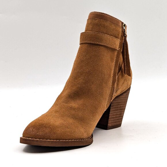 Sam Edelman Women Maurine Tan Suede Western Cutout Ankle Suede Boots sz 10 - Picture 8 of 10